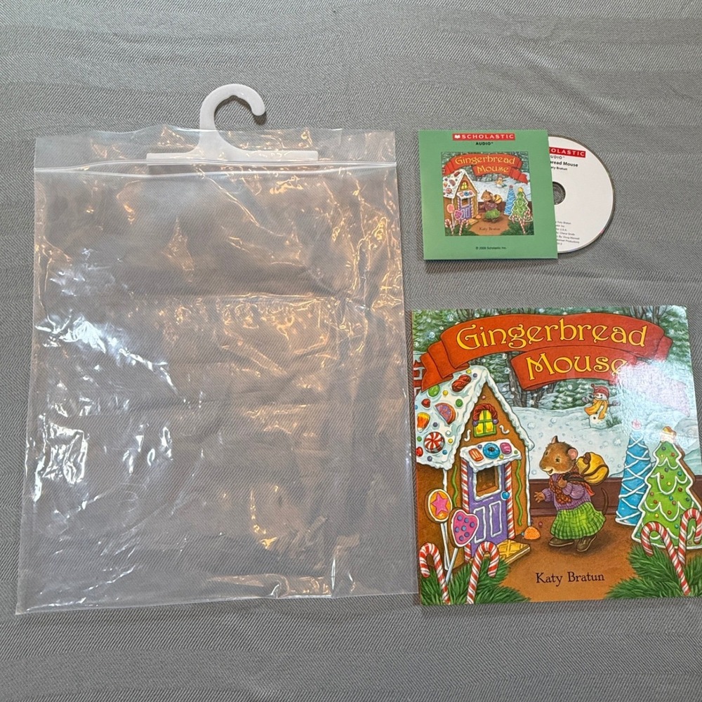 Gingerbread Mouse Katy Bratun Scholastic Book & Audio CD Christmas Holiday 2522